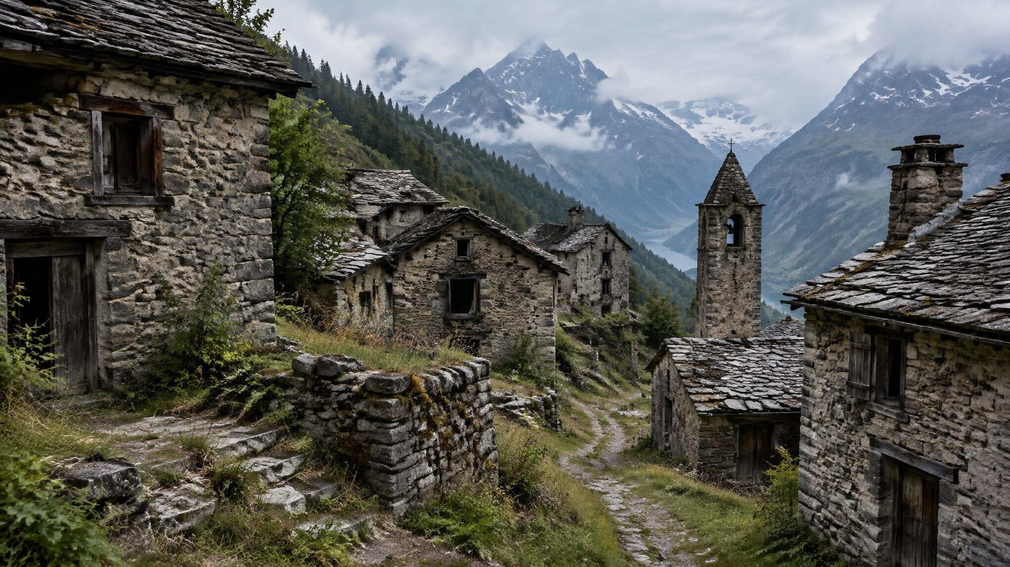 abandoned swiss village