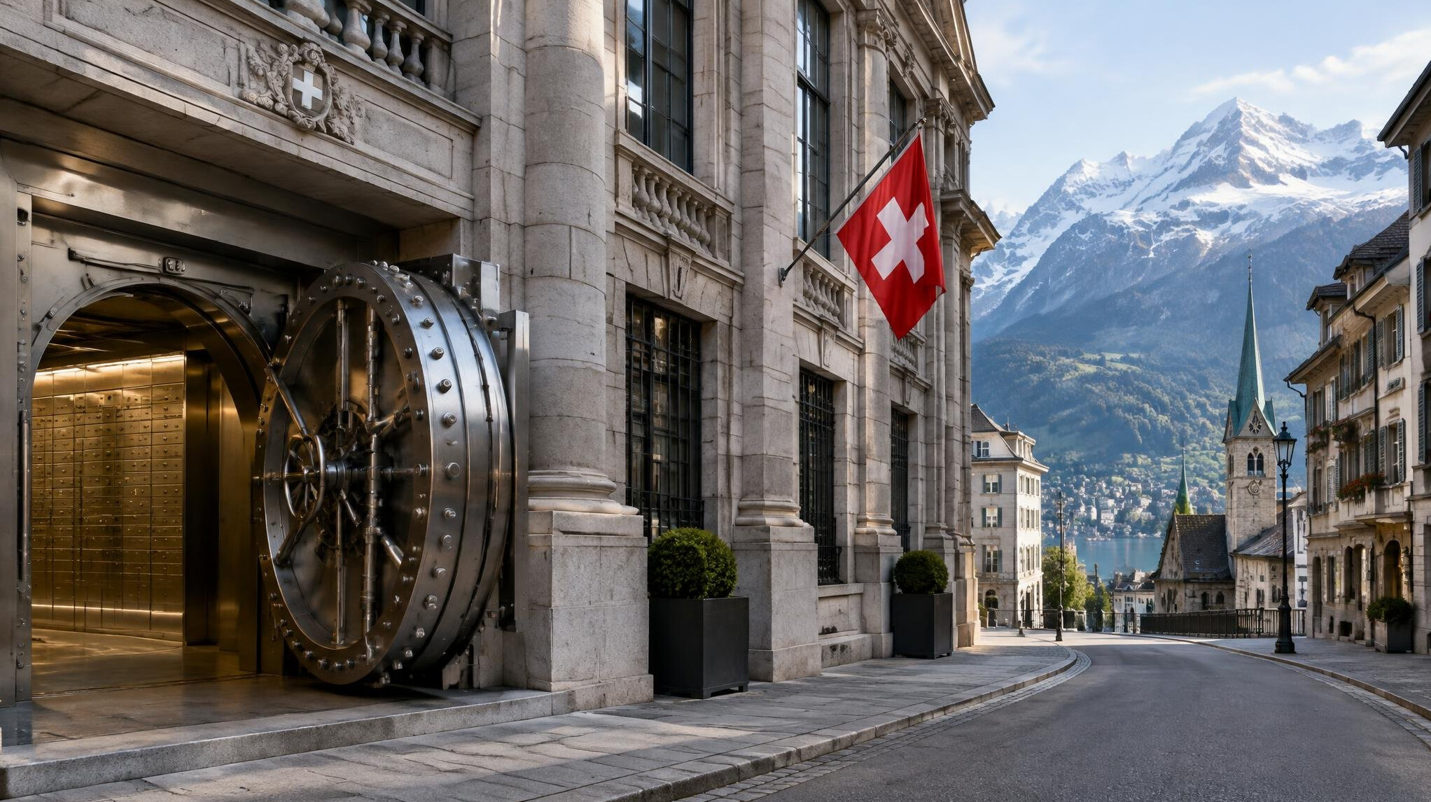swiss bank building exterior
