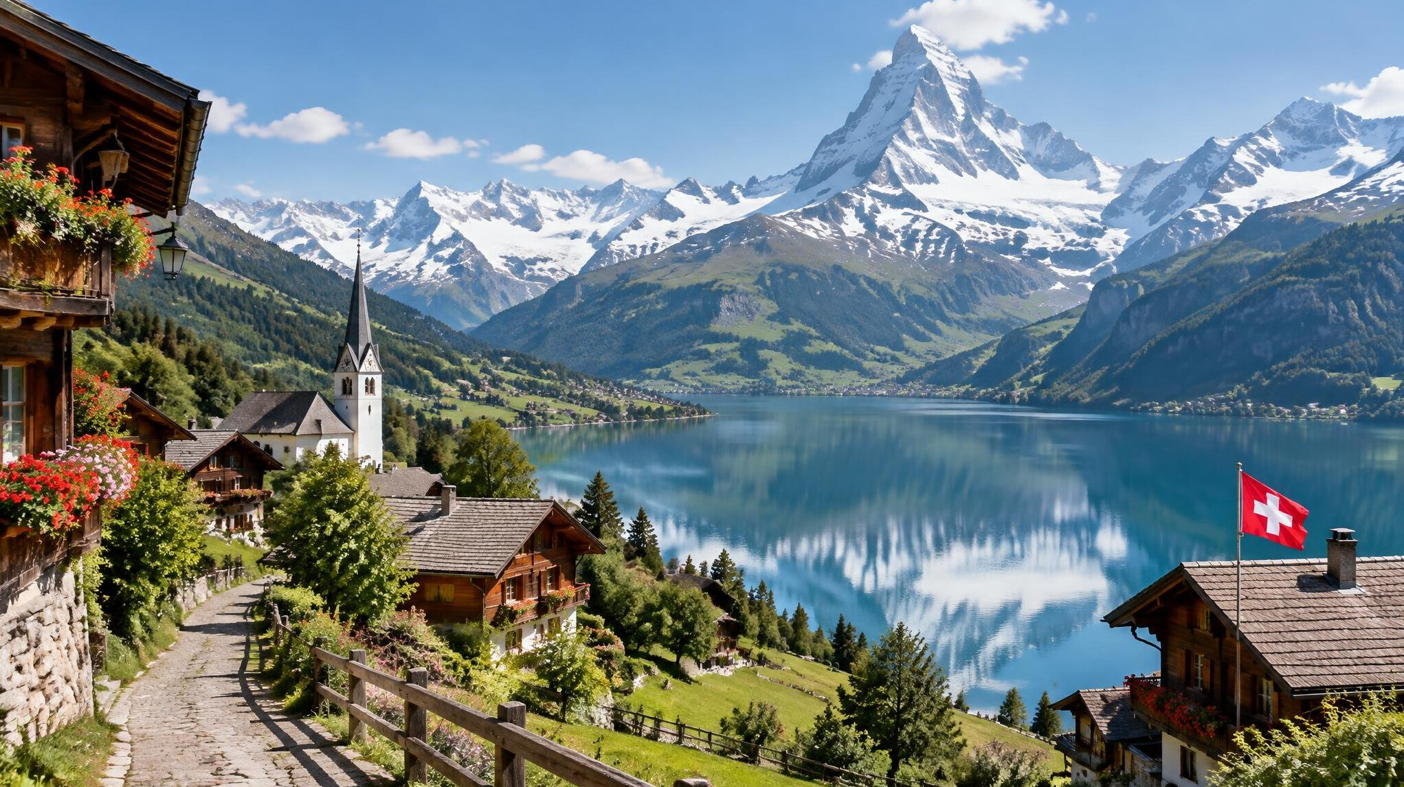 swiss mountain village