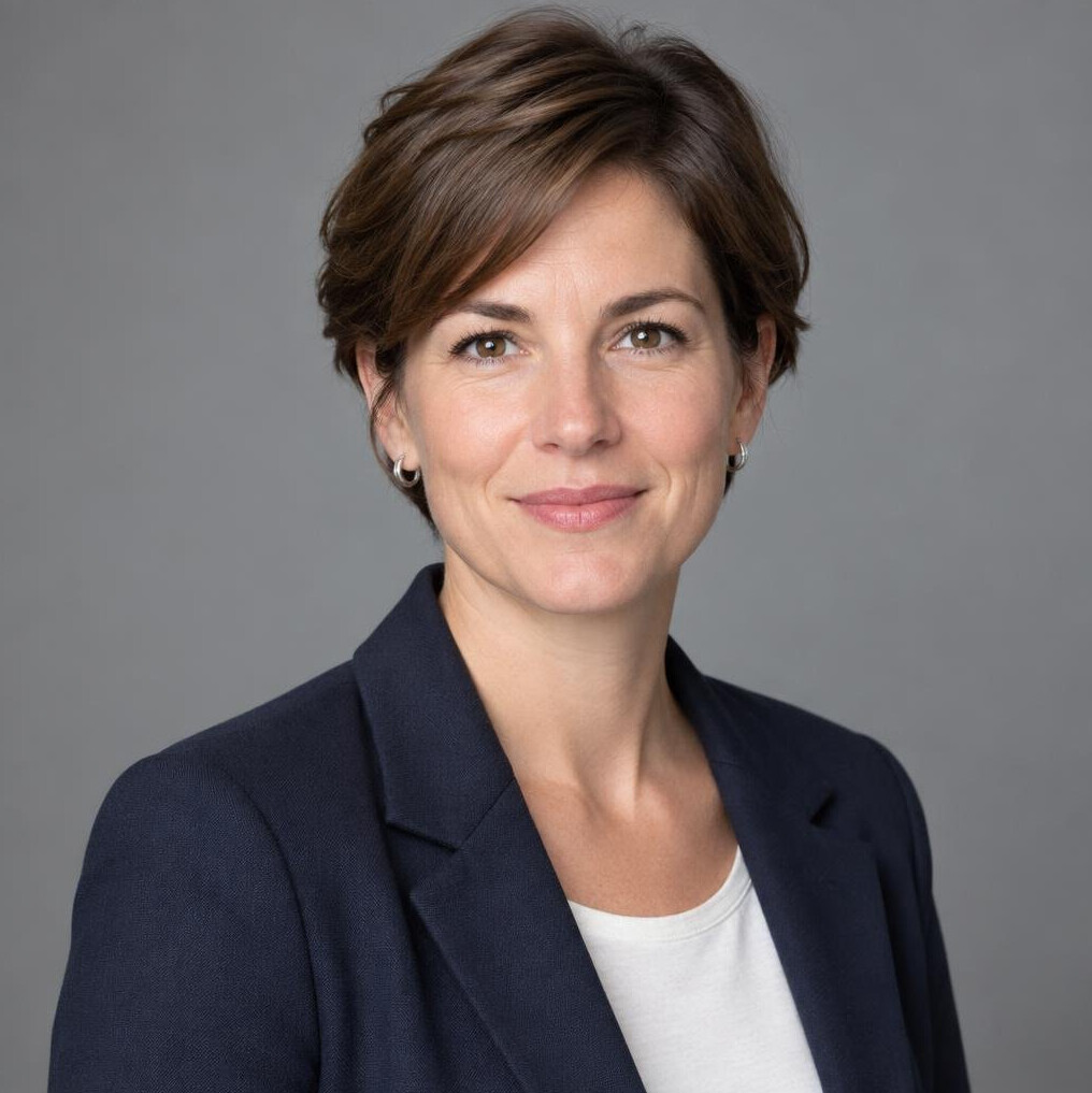 Studio portrait of a Swiss female investigative journalist