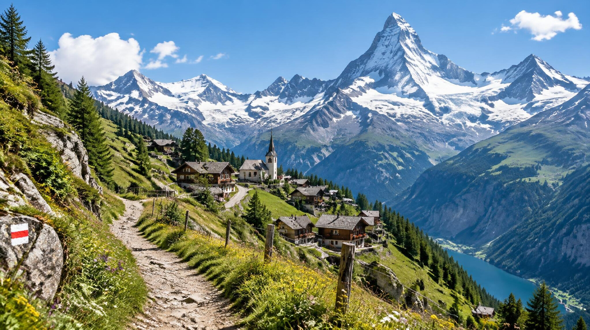 swiss alps landscape